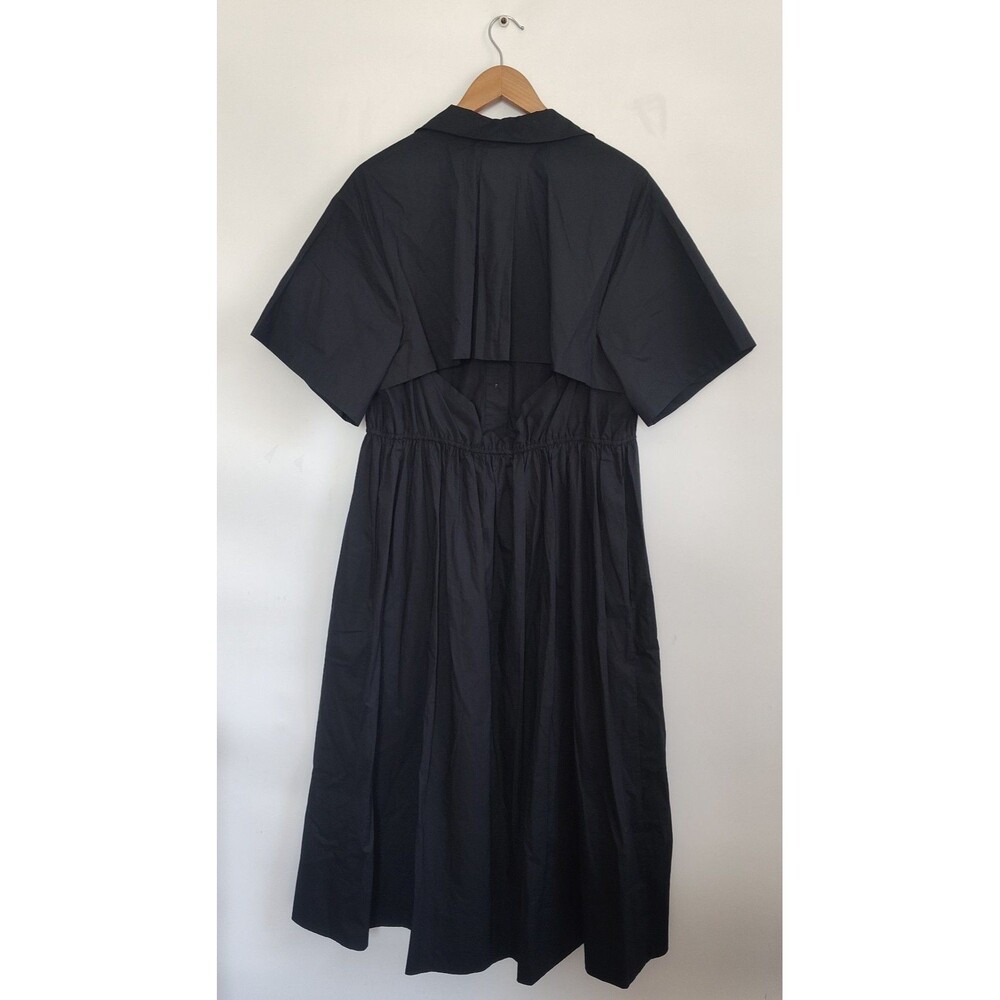 New Banana Republic Dress Size‎ XL Open Back Poplin Midi Shirtdress Fit & Flare - Picture 5 of 16